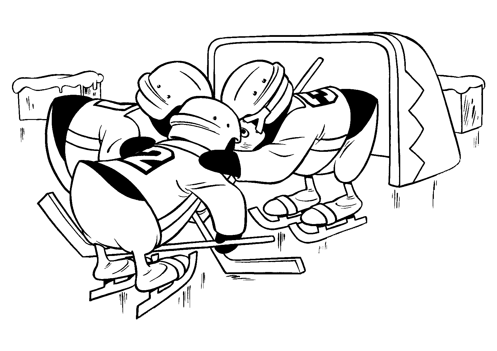 Plansa de colorat cu Pinguin 36 30